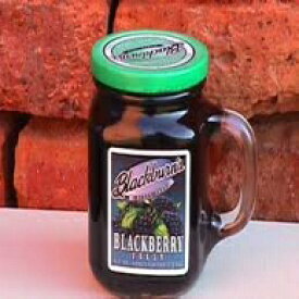 Blackburn's Preserves & Jellys 18オンス ジャー (ガラス製再利用可能なハンドル付きマグカップ入り) (ブラックベリー ゼリー) Blackburn's Preserves & Jellys 18oz Jar (Packed in a Glass Reusable Handled Mug) (Blackberry Jelly)
