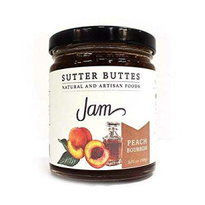SUTTER BUTTES s[` o[{ W 11.25 IX SUTTER BUTTES PEACH BOURBON JAM 11.25 OZ.