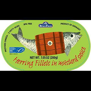 [QtBbVjṼ}X^[h\[XЂA7.05IX Rugenfisch Herring in Mustard Sauce, 7.05 Ounce