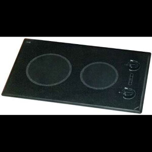 Kenyon B41511 6-1/2 ����� 8 �C���`�n���C 2 �o�[�i�[ �N�b�N�g�b�v�A�A�i���O���� UL �t���A240 �{���g�A�u���b�N Kenyon B41511 6-1/2 and 8-Inch Mediterranean 2-Burner Cooktop with Analog Control UL, 240-volt, Black