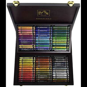 Caran d'Ache Neocolor II Water-Soluble Pastels, Wooden Gift Box - 84 Colors