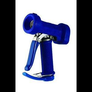 T&S Brass MV-2522-22 Water Gun with Front Trigger, 5/16-Inch Orifice, 3/4-Inch Coupling, Stainless Steel and Blue Rubber Cover