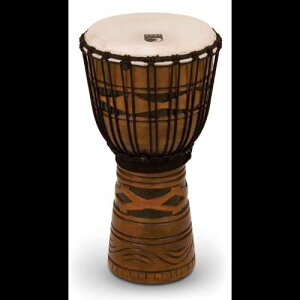 Toca TODJ-10AM Origins Series Rope Tuned Wood 10-Inch Djembe - African Mask Finish