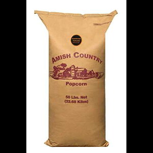 A[~bVJg[|bvR[ LmR 50 |h I[ht@bVh VsKCht (50|hobO) Amish Country Popcorn 50 Pound Bag Mushroom Kernels Old Fashioned with Recipe Guide (50lb Bag