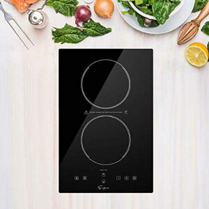 Empava dCXg[u IH NbNgbv  2 o[i[t rgZ~bN炩ȕ\ʃKX ubN 120VA12 C` Empava Electric Stove Induction Cooktop Vertical with 2 Burners Vitro Ceramic Smooth Surface Gl