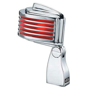 HEiL sound Heil The Fin Dynamic Microphone for Live Sound Applications and Video Podcasting, XLR Microphone with Vintage Appeal, Wide Frequency Response, and Superior Rear Noise Rejection - Chrome/Red