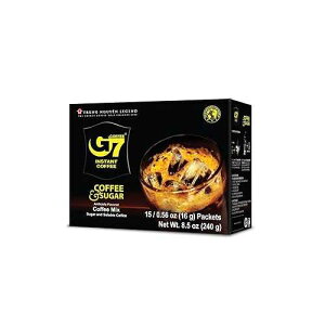 Trung Nguyen ? G7 Instant Coffee ? 2 in 1 ? Coffee & Sugar ? Strong and Bold ? Instant Vietnamese Coffee (15 Single Serve Packets)