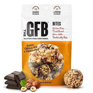 The GFB Dark Chocolate Hazelnut Protein Bites - Gluten Free, Plant Based, Non GMO, Sustainably Made Ridiculously Tasty, Healthy, Vegan, Protein Energy Balls, 4 oz (6 Count)