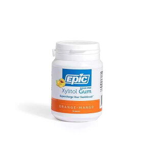 Epic Gum - Aspartame Free 100% Xylitol Chewing Gum - Sugar Free Orange Mango Flavored Gum, 50 Pieces (Pack of 1)