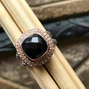{̃ubN IjLX 14K [Y S[hA925 \bh X^[O Vo[ GQ[Wg O TCY 6A7A8A9 Natural Rocks by Kala Genuine Black Onyx 14k Rose Gold, 925 Solid Sterling Silver En