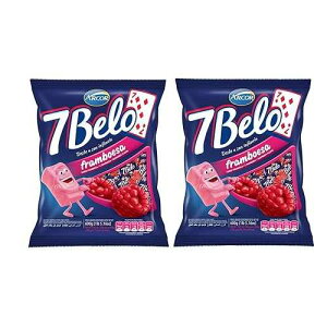 Arcor - 7 Belo Sabor Framboesa - Yx[`AuLfB 600 grB- 2pbN Arcor - 7 Belo Sabor Framboesa - Rasberry Chewable Candy 600 gr. - 2 Pack