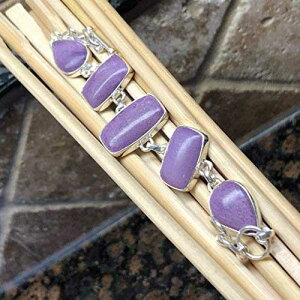 VRoTCg p[sCg 925 \bh X^[O Vo[ uXbg 7 1/2 C` Natural Rocks by Kala Natural Variscite in Purpurite 925 Solid Sterling Silver Bracelets 7 1/2 inches
