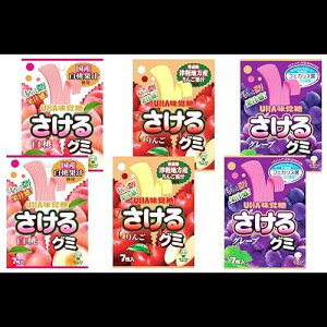 ���{���O�~ ���E��񂲁E�Ԃǂ�×2 No.a231 Pio big bazar Japanese Sakeru Gummy Candies: peach, apple, grape 2. No.a231