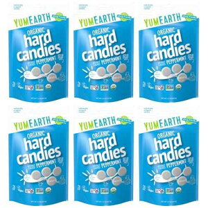 YumEarth Organic Wild Peppermint Drops - Mint Flavored Natural Hard Candy, Peppermint Candy for Kids - Allergy Friendly, Non GMO, Gluten Free, Vegan