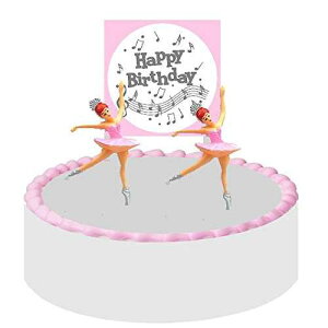 CakeSupplyShop Ballerina Dancing Music Notes Prnicess Party Girls Birthday Party Mini Miniature Ballerina Ballet Dancers Cake Decoration Dance Topper Figurines