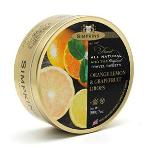VvLY gx XEB[gAIW  & O[vt[c hbvXA200g  1  Simpkins Travel Sweet, Orange Lemon & Grapefruit Drops, One 200g Tin