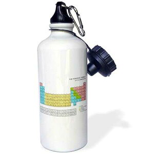 3dRose Pastel Periodic Table-Academic School Educational Gift for Science Chemistry Physics Classrooms Sports Water Bottle, 21 oz, White