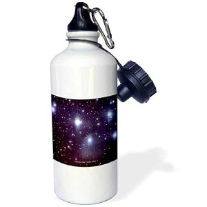 3dRose "Galaxy and Nebula Pleiades Star Cluster (M45)" Sports Water Bottle, 21 oz, White