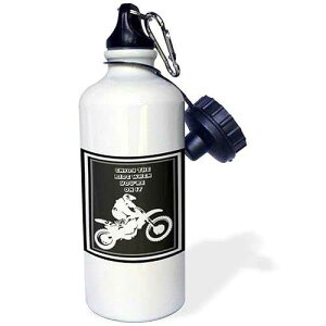 3dRose Enjoy The Ride-Motocross, Action, Adrenaline, Adventure Sport, Alternative, Bike, Off Road Sports Water Bottle, 21 oz, White