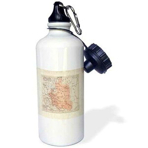 3dRose 1569 Map of Poland N Lithuania Sports Water Bottle, 21 oz, White