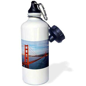 3dRose Golden Gate Bridge, San Francisco, California-US05 CHA0139-Chuck Haney Sports Water Bottle, 21 oz, White