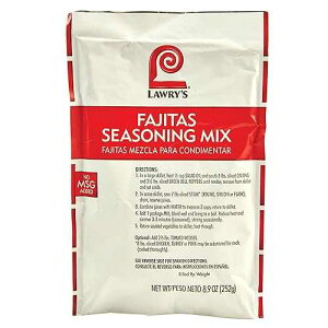 Lawry's Fajitas Seasoning Mix, 8.9 oz - One 8.9 Ounce Packet of Fajita Seasoning Mix to Flavor Steak, Chicken, Rice Jambalaya, Fajitas and More