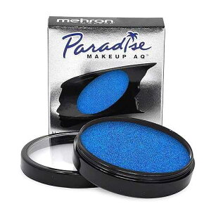 Mehron Makeup Paradise Makeup AQ Pro Size Face & Body ting, Special FX, Beauty, Cosplay, and Halloween Water Activated Face t & Body t 1.4 oz (40 g) (Metallic Dark Blue)