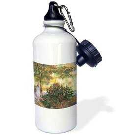 3dRose "Camille in the Garden of the House in Argenteuil by Claude Monet" Sports Water Bottle, 21 oz, White