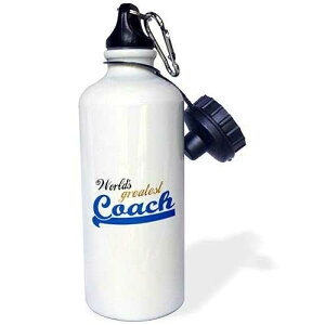 3dRose Worlds Greatest Coach-Best sports instructor-for physical education teachers and other coaches Sports Water Bottle, 21 oz, White