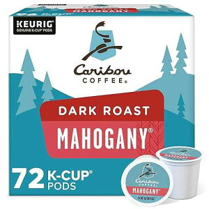 Caribou Coffee Mahogany, Single-Serve Keurig K-Cup Pods, Dark Roast Coffee, 72 Count