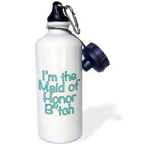 3dRose Im The Maid of Honor Btch, Turquoise Sports Water Bottle, 21 oz, Multicolor