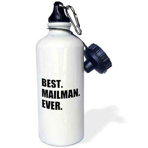3dRose Best Mailman Ever, Fun Appreciation Gift for Your Favorite Mail Man Sports Water Bottle, 21 oz, Multicolored