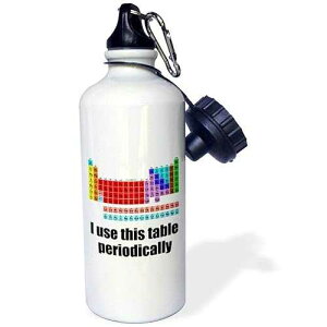 3dRose I Use This Table Periodically Sports Water Bottle, 21 oz, Multicolor