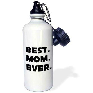 3dRose Best Mom Ever Sports Water Bottle, 21Oz, Multicolored