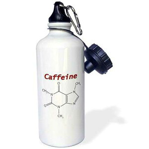 3dRose Caffeine Molecule. -Sports Water Bottle, 21oz , 21 oz, Multicolor