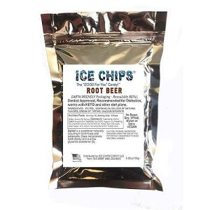 ICE CHIPS Xylitol Candy in Large 5.28 oz Resealable Pouch; Low Carb & Gluten Free (Root Beer)