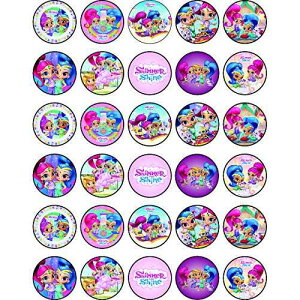 ߂ƋPe[}ɂHpJbvP[Lgbp[ 30  HpP[LfR[ṼRNV EGn[XV[gŃm[JbgHp HAPPY CHOICES 30 x Edible Cupcake Toppers Themed of Shimmer and