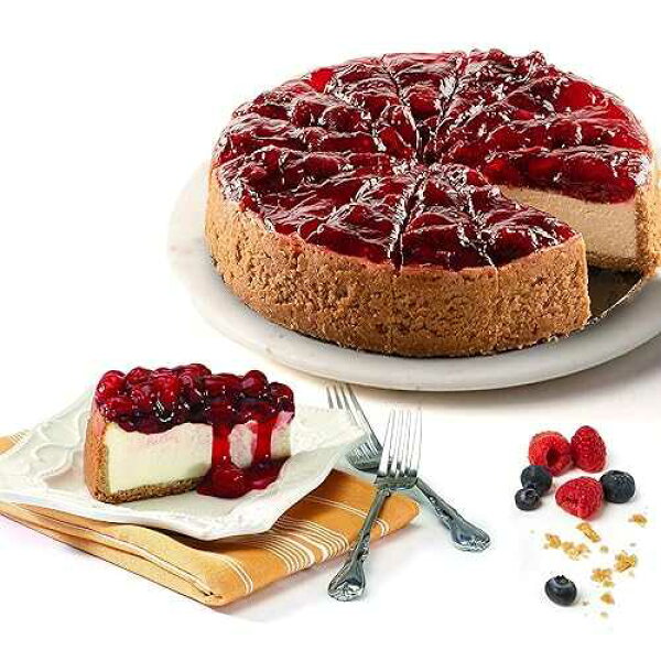 David's Cookies Cheesecakes - Creamy, Classic Bakery Dessert Perfect for Any Occasion - Great Gift Idea for Women, Men, and Kids for Delivery - Strawberry (10", 14 pcs)