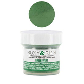 Roxy & リッチファット分散性食品着色料、5 グラムグリーン Roxy & Rich Fat Dispersible Food Coloring, 5 Grams Green
