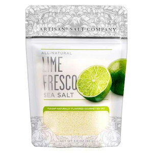 Artisan Salt Company Fusion �V�R�����̃��C�� �t���X�R �V�[ �\���g�A�W�b�v�g�b�v �|�[�`�A3 �I���X SaltWorks Artisan Salt Company Fusion Naturally Flavored Lime Fresco Sea Salt, Zip-Top Pouch, 3 Ounce