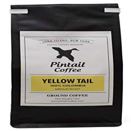 ピンテールコーヒー-イエローテールミディアムロースト100％コロンビア挽いたコーヒー 超歓迎 12オンス バッグ コロンビアのリッチブレンド キャラメルのクリスプフレーバー Pintail Coffee - Yellow B oz. 12 Colombian 100% おすすめネット Medium Roast Tail Ground