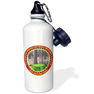 3dRose Disc Golf Logic 1 a frisbee disc golf driver flies straight to the basket of chains Sports Water Bottle, 21 oz, White
