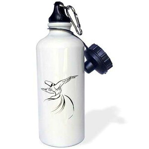 3dRose Sufi Meditation-Dervish, Mevlevi, Prayer, Semasen, Semazen, Spiritual, Sufis, Whirling Dervish Sports Water Bottle, 21 oz, White