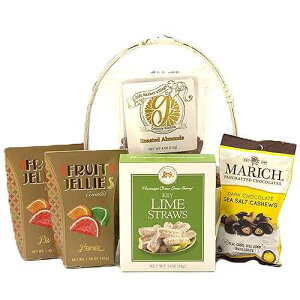 Gift Basket Village - The Ultimate Florida Beach Themed Gift Basket: Gourmet Nuts, Candies, Sweet Straws, & Chocolate Nuts, Perfect for Any Occasion - Handcrafted in the USA