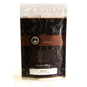 マハモサ レッド フルーツ ティー 2 オンス (クランベリー、ラズベリー、ストロベリー) - フレーバー紅茶ブレンド ルーズリーフ (ルーズリーフ) Mahamosa Gourmet Teas, Spices & Herbs Mahamosa Red Fruits Tea