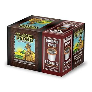 Cafe Don Pedro Southern Pecan Low Acid Coffee Pods - Compatible with Keurig K-cup Coffee Maker, 100% Arabica, Battles Heartburn, Acidic Reflux, 72 count
