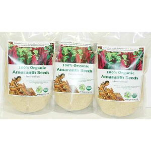Indus Organics A}TXqA(2 |h 3 )A_t[AYAv~AO[hAxAtbVpbN Indus Organics Amaranth Seeds, (3 Bags of 2 Lb), Sulfite Free, No Added Sugar, Prem