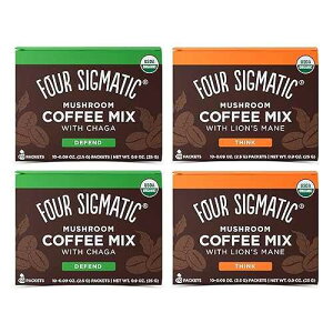 tH[VO}eBbN }bV[ R[q[ ~bNX 4 pbN - CÎĂ݂ƃ`[KA~đƃ`[K - 1  10 pPbg Four Sigmatic Mushroom Coffee Mix Pack of 4 - Lion's M