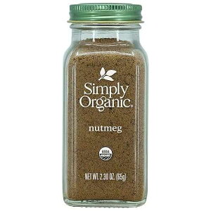 Simply Organic Ground Nutmeg, Certified Organic 2.3 oz Pack of 3 Myristica fragrans Houtt.