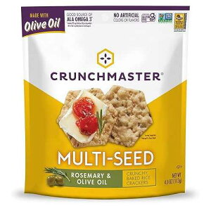 Crunchmaster Multi-Seed Crackers, Rosemary & Olive Oil, 4 Ounce